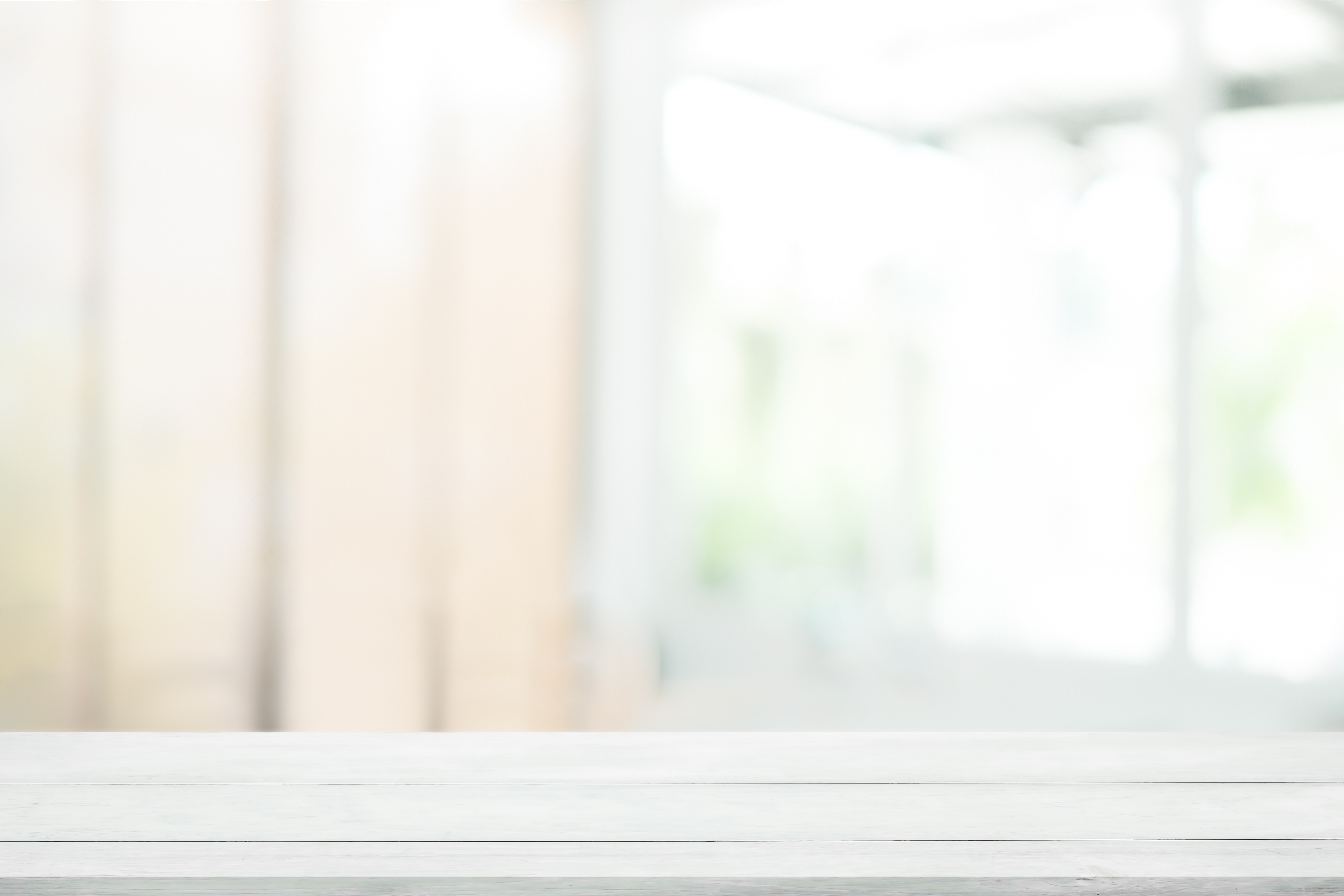 Empty Wooden Table and Window Room Background 